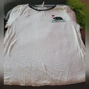 Women's small/med California republic  sheer t-shirt, no size tag, can measure